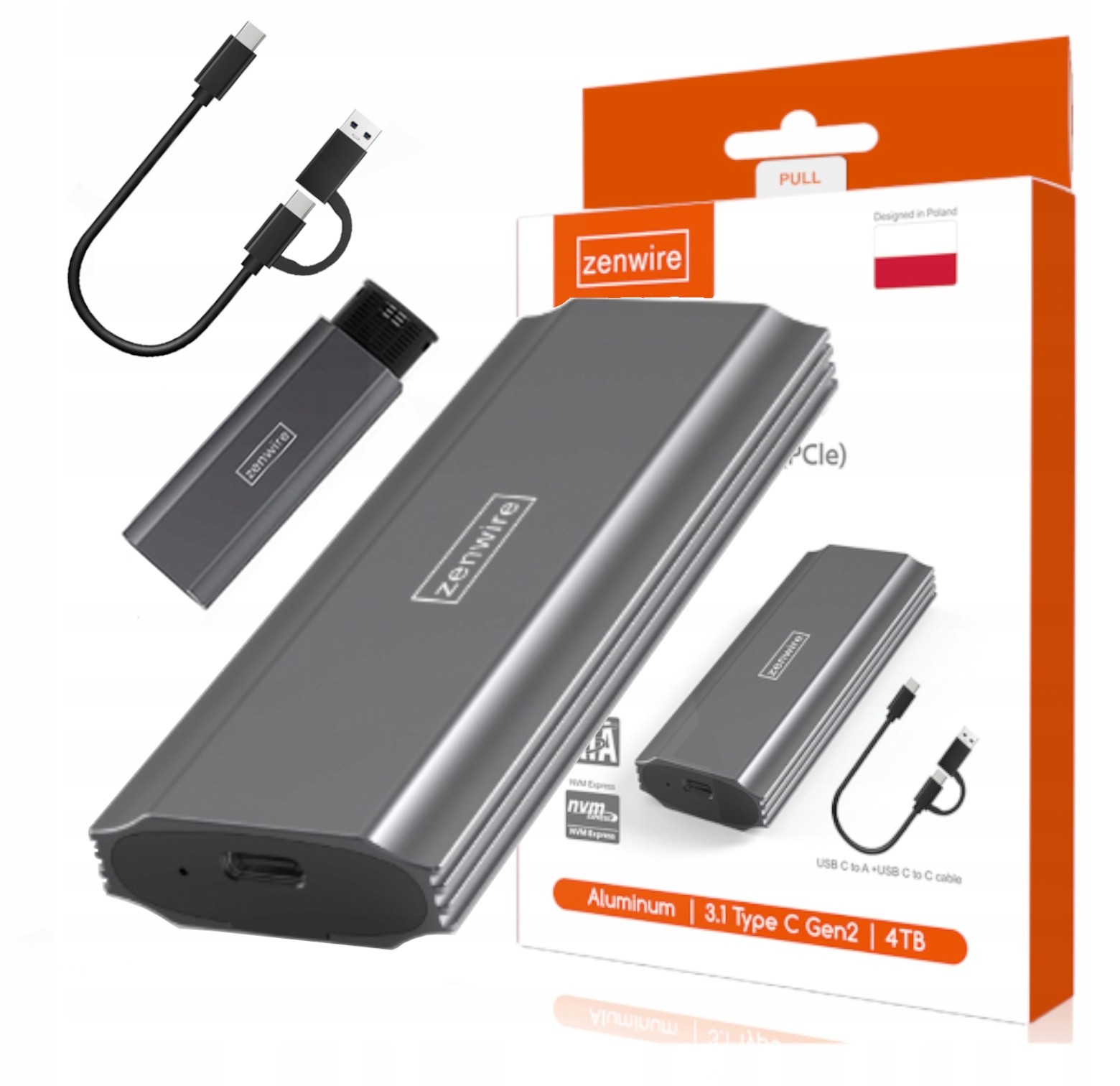 Pozícia jednotky M2 NVME + kombinovaný kábel USB-C USB